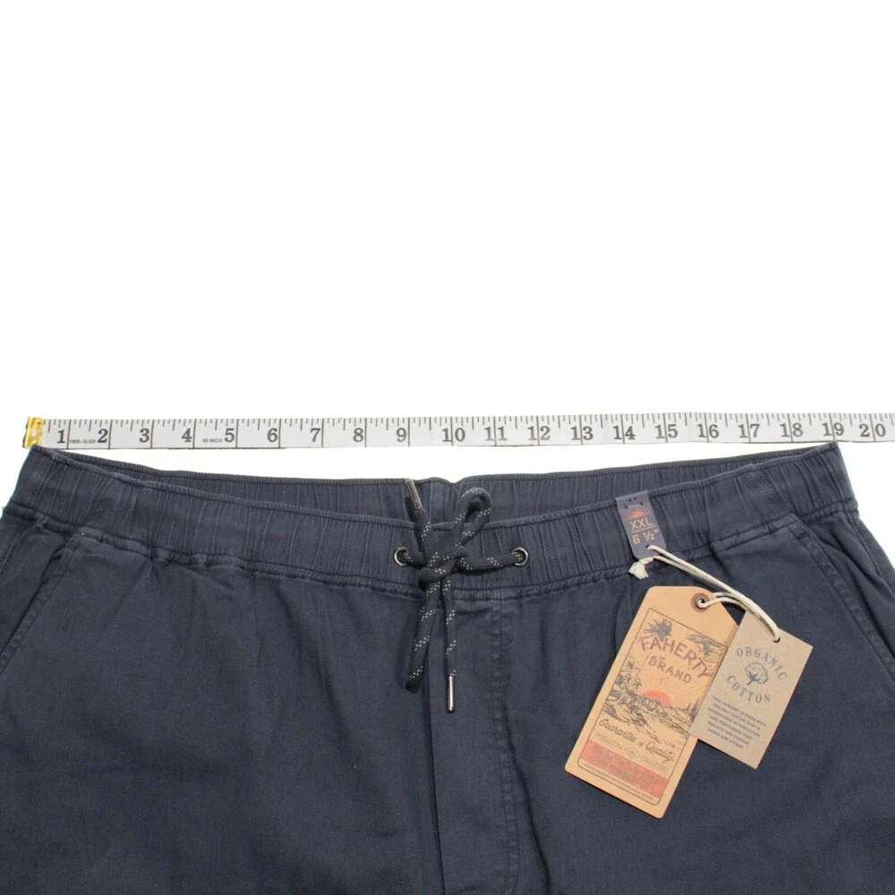 Faherty NWT Chinos / Casual Shorts Size XXL US In Solid Blue Cotton Blend